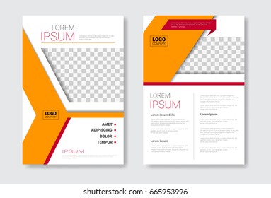Template Design Brochure Set, Annual Report, Magazine, Poster, Corporate Presentation Collection, Portfolio, Flyer With Copy Space Vector Illustration
