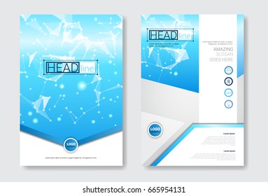 Template Design Brochure Set, Annual Report, Magazine, Poster, Corporate Presentation Collection, Portfolio, Flyer With Copy Space Vector Illustration