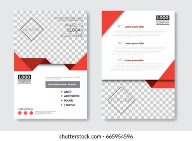 Template Design Brochure Set, Annual Report, Magazine, Poster, Corporate Presentation Collection, Portfolio, Flyer With Copy Space Vector Illustration