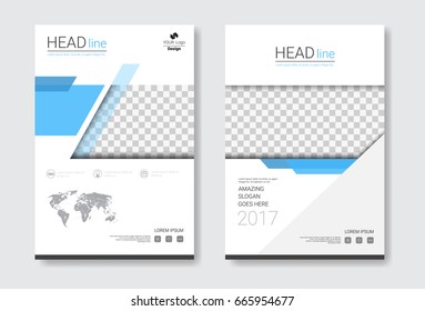 Template Design Brochure Set, Annual Report, Magazine, Poster, Corporate Presentation Collection, Portfolio, Flyer With Copy Space Vector Illustration