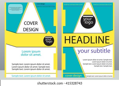 Template design for brochures, flyers, annual report, abstract flyer cover presentation. A4 size. Vector illustration.
