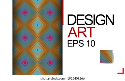 Template for design, business card, invitation. Suitable for social media posts, mobile apps, cards, invitations, banners design and web. Colorful mosaic covers design. Minimal geometric pattern.