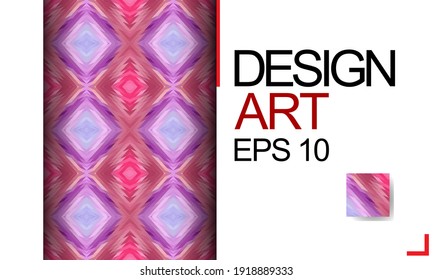 Template for design, business card, invitation. Suitable for social media posts, mobile apps, cards, invitations, banners design and web. Colorful mosaic covers design. Minimal geometric pattern.