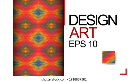 Template for design, business card, invitation. Suitable for social media posts, mobile apps, cards, invitations, banners design and web. Colorful mosaic covers design. Minimal geometric pattern.