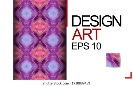 Template for design, business card, invitation. Suitable for social media posts, mobile apps, cards, invitations, banners design and web. Colorful mosaic covers design. Minimal geometric pattern.