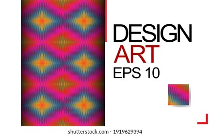 Template for design, business card, invitation. Suitable for social media posts, mobile apps, cards, invitations, banners design and web. Colorful mosaic covers design. Minimal geometric pattern.