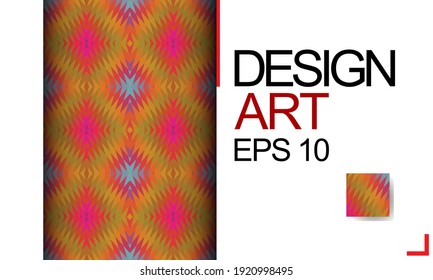 Template for design, business card, invitation. Suitable for social media posts, mobile apps, cards, invitations, banners design and web. Colorful mosaic covers design. Minimal geometric pattern.