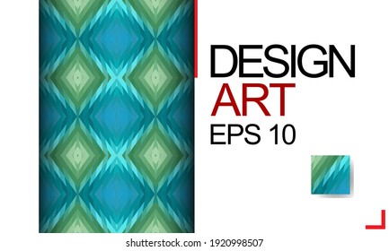 Template for design, business card, invitation. Suitable for social media posts, mobile apps, cards, invitations, banners design and web. Colorful mosaic covers design. Minimal geometric pattern.