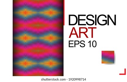 Template for design, business card, invitation. Suitable for social media posts, mobile apps, cards, invitations, banners design and web. Colorful mosaic covers design. Minimal geometric pattern.