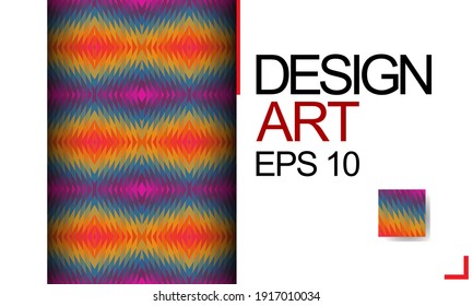Template for design, business card, invitations. Suitable for social media posts, mobile apps, postcards, banner designs, and the web. Colorful mosaic covers design. Minimal geometric pattern.