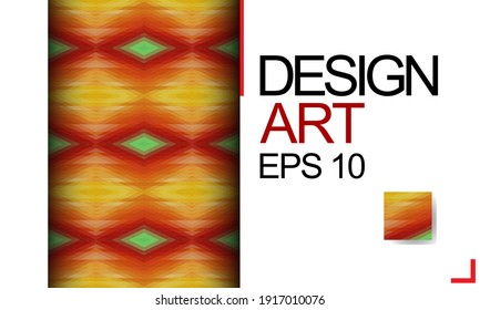 Template for design, business card, invitations. Suitable for social media posts, mobile apps, postcards, banner designs, and the web. Colorful mosaic covers design. Minimal geometric pattern.