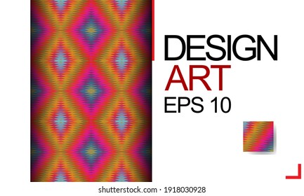 Template for design, business card, invitations. Suitable for social media posts, mobile apps, postcards, banner designs, and the web. Colorful mosaic covers design. Minimal geometric pattern.