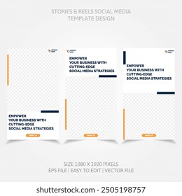 template design business stories social media