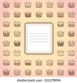 Template design card with different crowns