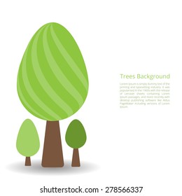 Template design cards, posters, brochures, flyers. Background trees.