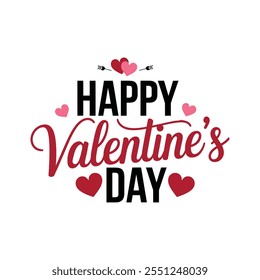 Template design for celebrating valentine's Day on 14 February.