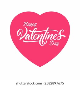 Template design for celebrating Valentine's Day on 14 February. Romantic wallpaper, flyer, poster, sticker, banner, card. Happy Valentine's Day typography vector illustration.