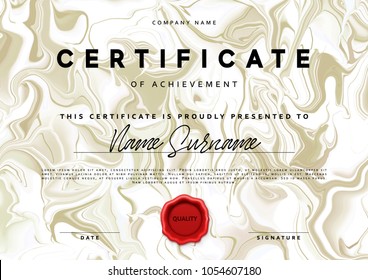 Template design of the certificate. Vector diploma