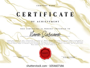 Template design of the certificate. Vector diploma