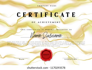 Template design of the certificate. Vector diploma