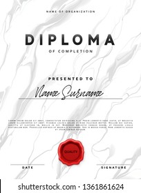 Template design of the certificate. Vector diploma