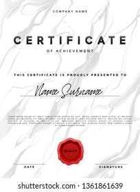 Template design of the certificate. Vector diploma