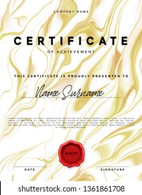 Template design of the certificate. Vector diploma