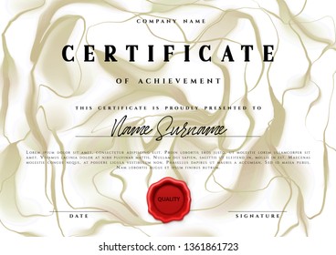 Template design of the certificate. Vector diploma