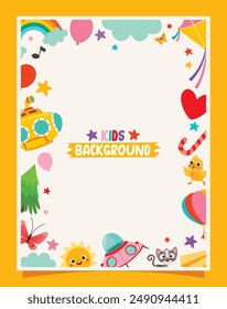 Template Design With Childish Elements