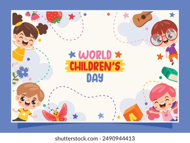 Template Design With Childish Elements