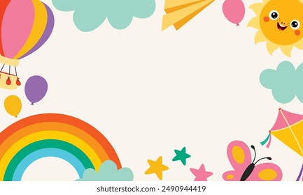 Template Design With Childish Elements