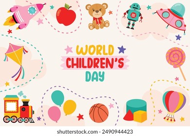 Template Design With Childish Elements