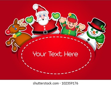 Template Design for Christmas Card
