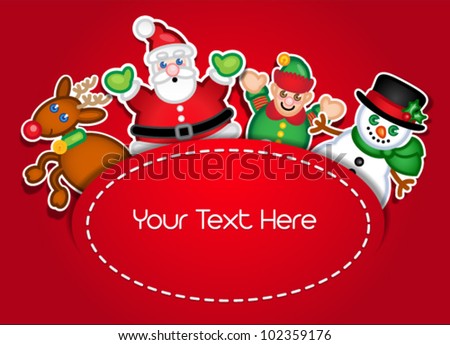 Template Design for Christmas Card