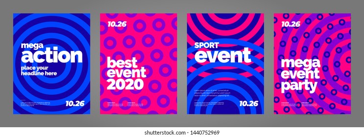 Template design with circle shapes for event, invitation or championship. Abstract background.