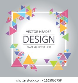 Template design color vector banner