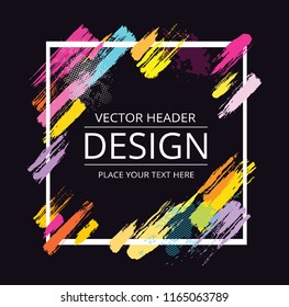 Template design color vector banner