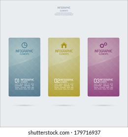 Template design colored glass banners.