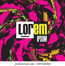 template design colorful modern background,brochure  grunge style destruction effect  