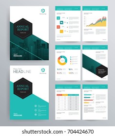  template design for company profile ,annual report , brochure , flyer  ,and page layout with business infographic element, A 4 size, vector editable