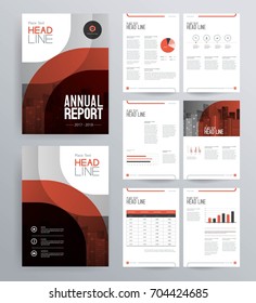  template design for company profile ,annual report , brochure , flyer  ,and page layout with business infographic element, A 4 size, vector editable