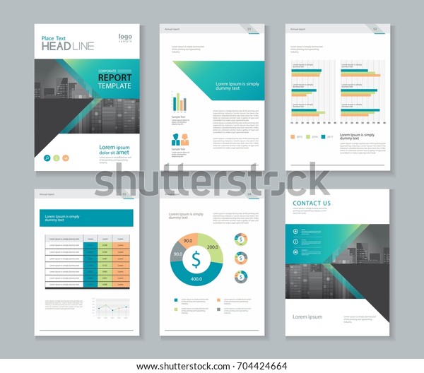 Vorlage Fur Firmenprofil Geschaftsbericht Stock Vektorgrafik Lizenzfrei