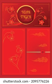 Template design concept for chinese year tiger.