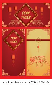 Template design concept for chinese year tiger.