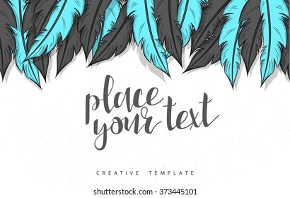 Template design concept sketch illustration for marketing. Concept mockup for Web banner and promotional. Design modern template for printing postcard, poster and presentation. Conceptual background.