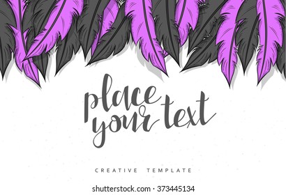 Template design concept sketch illustration for marketing. Concept mockup for Web banner and promotional. Design modern template for printing postcard, poster and presentation. Conceptual background.