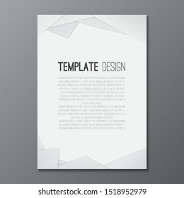 Template Design Concept White Origami For A4 Size