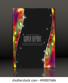 Template design for cover. Banner in A4 size. Abstract background. Vector, illustration.