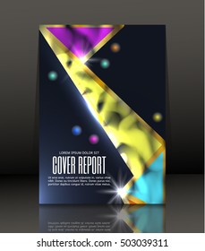 Template design for cover. Banner in A4 size. Abstract background. Vector, illustration.