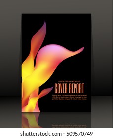 Template design for cover. Banner in A4 size. Abstract background. Vector, illustration.